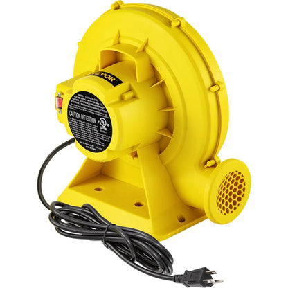 VEVOR Air Blower, 450W 0.6HP Inflatable Blower, Portable and Powerful Bounce House Blower, 1750Pa Commercial Air Blower Pump Fan, Used for Inflatable Bouncy Castle and Jump Slides, Yellow - View 9