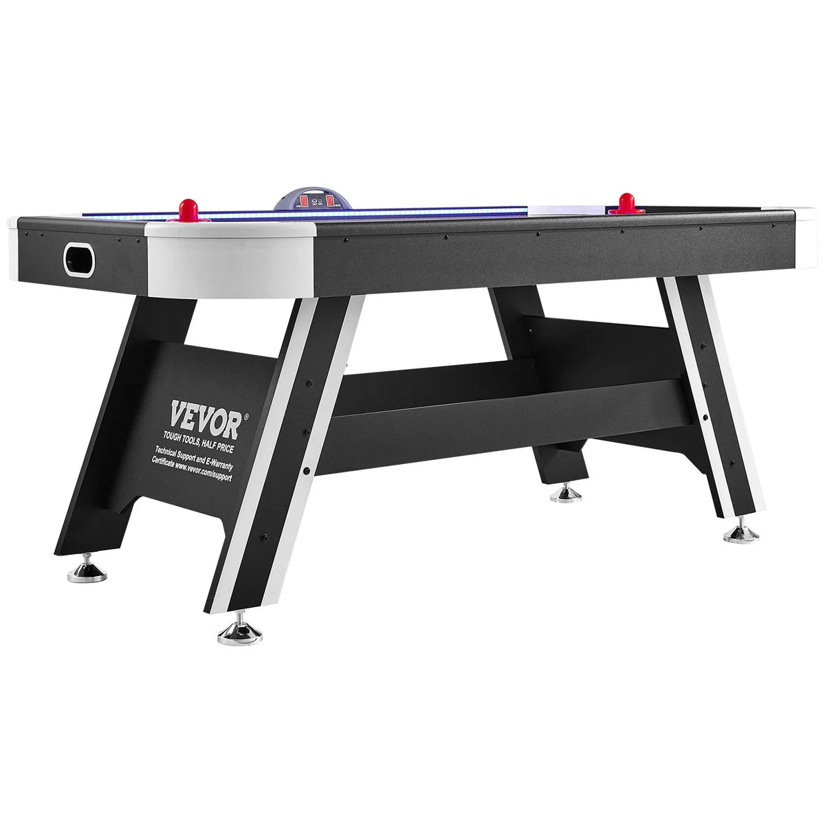 VEVOR Air-Powered Hockey Table, 72" Indoor Hockey Table for Kids and Adults, LED Sports Hockey Game with 2 Pucks, 2 Pushers, and Electronic Score System, Arcade Gaming Set for Game Room Family Home - View 10