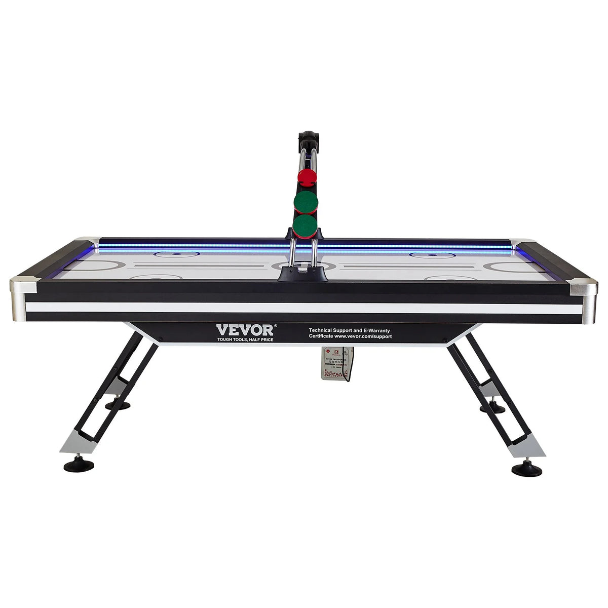 VEVOR Air-Powered Hockey Table, 89" Indoor Hockey Table for Kids and Adults, LED Sports Hockey Game with 2 Pucks, 2 Pushers, and Electronic Score System, Arcade Gaming Set for Game Room Family Home - View 9