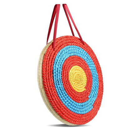 VEVOR Archery Target, 3 Layers 20" Arrow Target, Traditional Solid Straw Round Archery Target Shooting Bow, Hand-Made Arrows Target, Coloured Rope Target for Backyard Outdoor Hunting Shooting Practice - View 10