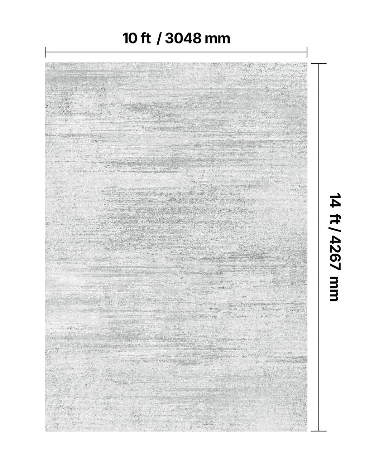 VEVOR Area Rug, 10 x 14 ft Large Washable Rug, Non-Slip and Tear-Resistant Soft Carpet, Pet & Child Friendly Modern Area Rugs, Indoor Mat for Bedroom, Office, Living Room, Kids Room, Entryway, Gray - View 2