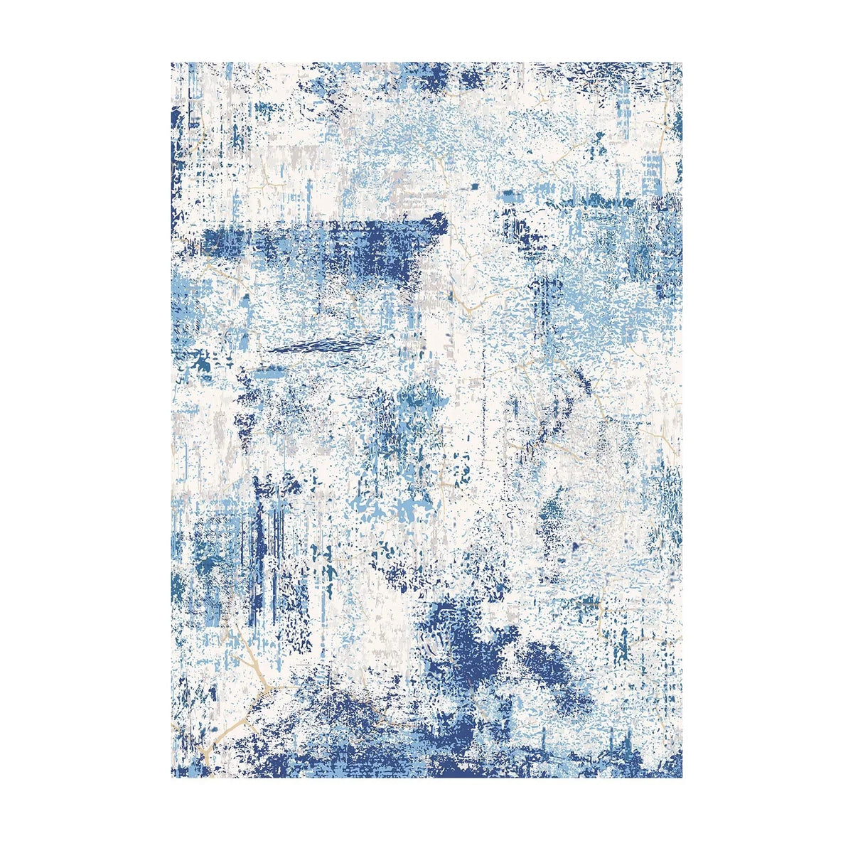 VEVOR Area Rug, 5 x 7 ft Large Washable Rug, Non-Slip and Tear-Resistant Soft Carpet, Pet & Child Friendly Modern Area Rugs, Indoor Mat for Bedroom, Office, Living Room, Kids Room, Entryway, Blue - View 9