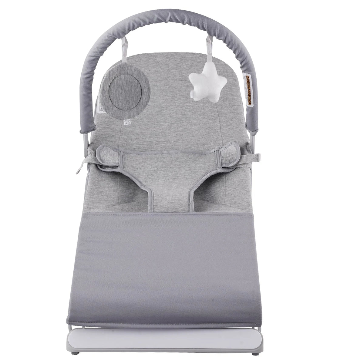 VEVOR Baby Bouncer, Folding Bouncer Seat for Babies 0-9 Months, Newborn Bouncer Chair with 2 Reclining Angles & Rotatable Toy Bar, Portable Infant Rocker with Travel Bag for Indoor Outdoor, Light Gray - View 10