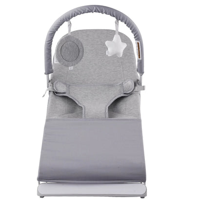 VEVOR Baby Bouncer, Folding Bouncer Seat for Babies 0-9 Months, Newborn Bouncer Chair with 2 Reclining Angles & Rotatable Toy Bar, Portable Infant Rocker with Travel Bag for Indoor Outdoor, Light Gray - View 10