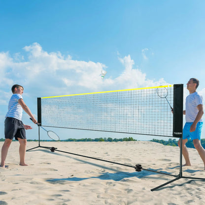 VEVOR Badminton Net, Height Adjustable Volleyball Net, 10ft Wide Foldable Pickleball Net, Portable Easy Setup Tennis Net Set with Poles, Stand and Carry Bag, for Kids Backyard Game Indoor Outdoor Use - View 8