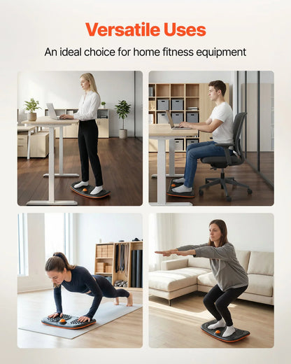 VEVOR Balance Board, Wobble Board Trainer for Adults, Premium Balance Training Equipment Rocker, Compact & Lightweight for Core Workouts, Standing Desk Exercise, Home Gym, Office, Workstation, Black - View 5
