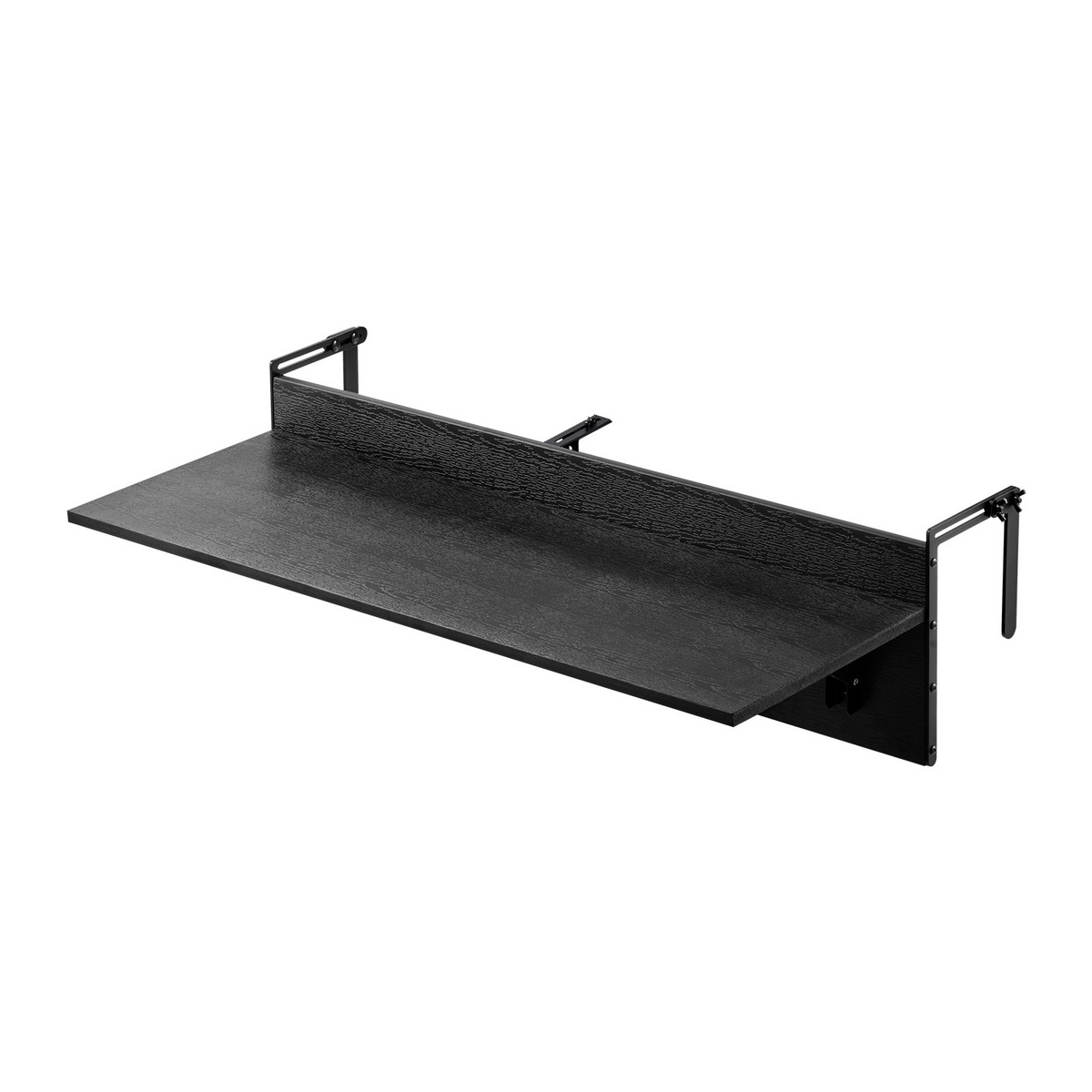 VEVOR Balcony Hanging Table, 12 x 48 in Folding Balcony Railing Table, Outdoor Balcony Bar Table for Railings, 50 lbs Loading, Fit Railing from 1" to 4.3", Serving Table for Patio & Deck - View 8