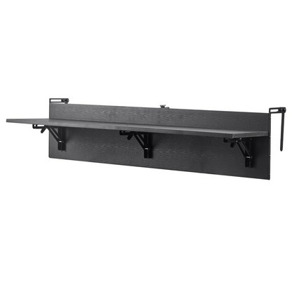 VEVOR Balcony Hanging Table, 12 x 48 in Folding Balcony Railing Table, Outdoor Balcony Bar Table for Railings, 50 lbs Loading, Fit Railing from 1" to 4.3", Serving Table for Patio & Deck - View 9