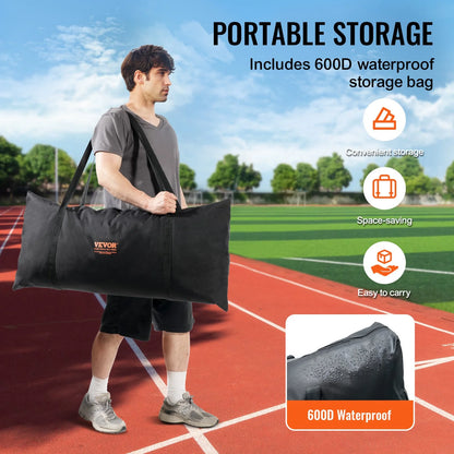 VEVOR Barricade Backstop Net, 16x10 ft Ball Sports Barrier Netting, Portable Practice Equipment with Carry Bag, Protection Screen for Baseball Softball Lacrosse Soccer Training, for Backyard - View 5