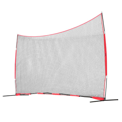 VEVOR Barricade Backstop Net, 20x10 ft Ball Sports Barrier Netting, Portable Practice Equipment with Carry Bag, Protection Screen for Baseball Softball Lacrosse Soccer Hockey Training, for Backyard - View 8