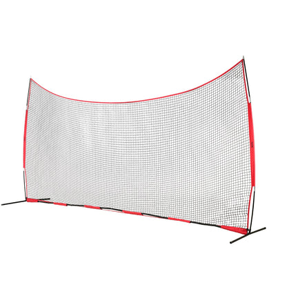 VEVOR Barricade Backstop Net, 20x10 ft Ball Sports Barrier Netting, Portable Practice Equipment with Carry Bag, Protection Screen for Baseball Softball Lacrosse Soccer Hockey Training, for Backyard - View 9
