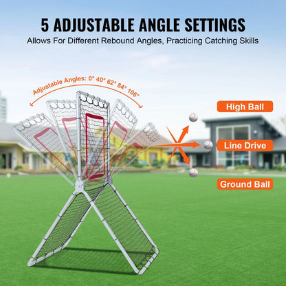 VEVOR Baseball And Softball Rebounder Net 3.5 x 6 ft 5 Adjustable Angles - View 2
