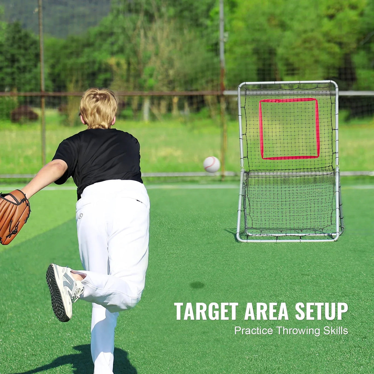 VEVOR Baseball And Softball Rebounder Net 3.5 x 6 ft 5 Adjustable Angles - View 3