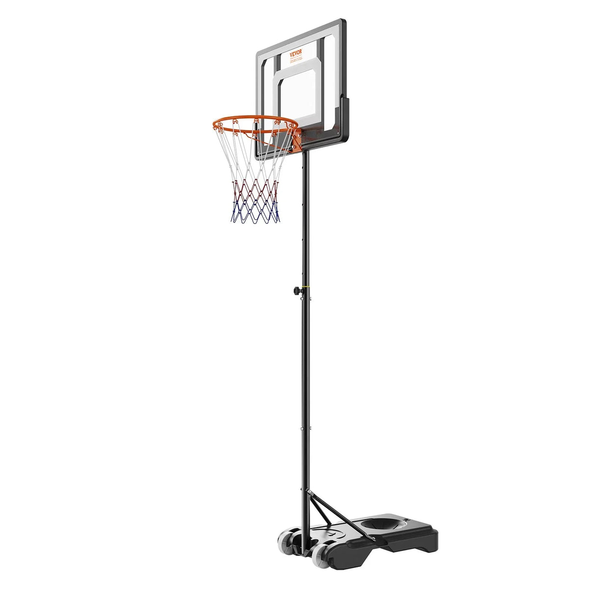 VEVOR Basketball Hoop, 5-7 ft Adjustable Height Portable Backboard System, 32 inch Basketball Hoop & Goal, Kids & Adults Basketball Set with Wheels, Stand, and Fillable Base, for Outdoor/Indoor - View 10