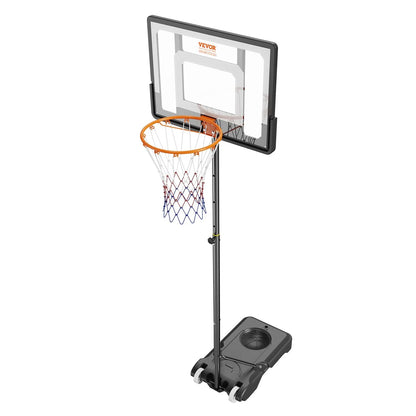 VEVOR Basketball Hoop, 5-7 ft Adjustable Height Portable Backboard System, 32 inch Basketball Hoop & Goal, Kids & Adults Basketball Set with Wheels, Stand, and Fillable Base, for Outdoor/Indoor - View 8