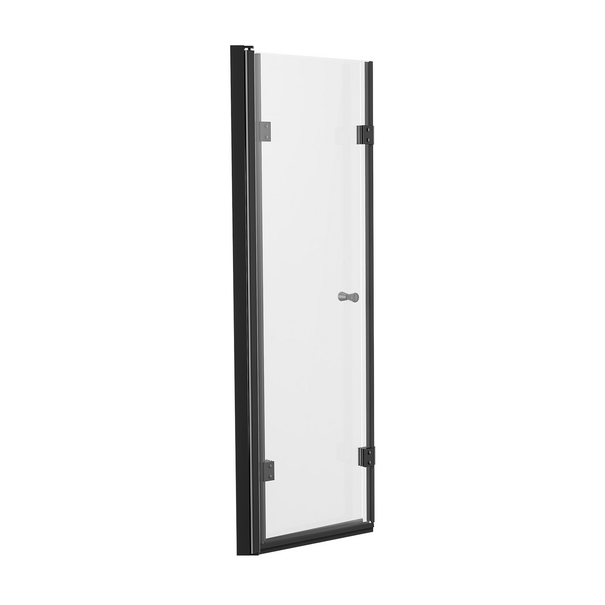 VEVOR Bathtub Shower Door, 51 in. W x 56 in. H, Frameless Foldable Hinged Shower Door, Tri-Fold Shower Glass Door with 1/4 in Tempered Glass Door, 180°Rotating and Folding Design, for Bathtub, Black - View 10