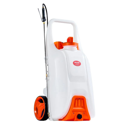 VEVOR Battery-Powered Sprayer with Wheeled Cart, 13.1 Gallons Electric Weed Sprayer, Adjustable 0-80 PSI, Yard Lawn Sprayers with Wheels, 5 Nozzles & 98ft Hose, 3-6H Spray Time, for Weeding, Cleaning - View 9