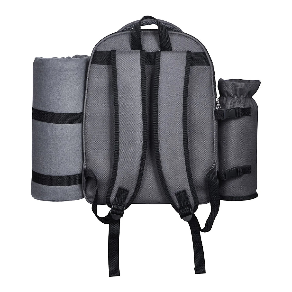 VEVOR Beach Picnic Backpack Bag for 2 Person with Cooler Compartment Grey - View 10