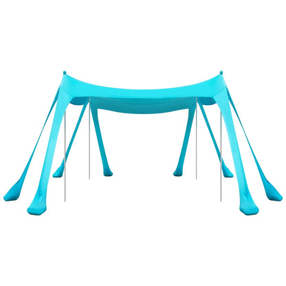 VEVOR Beach Tent Sun Shelter, UPF50+ Sun Protection, 6.6 ft Tall, 10 x 10 ft, Easy Pop Up Beach Canopy with Sandbags, Stability Poles, Sand Shovels, Portable Shade for Family, Camping, Fishing, Green - View 10
