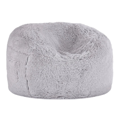 VEVOR Bean Bag Bed Chair, Convertible Chair from BeanBag to Lounge or Mattress, Gaint Bean Bag Chair Bed with Washable Cover for Adults, Fluffy Plush, Foam Filling and Side Pocket, Grey(Queen Size) - View 8