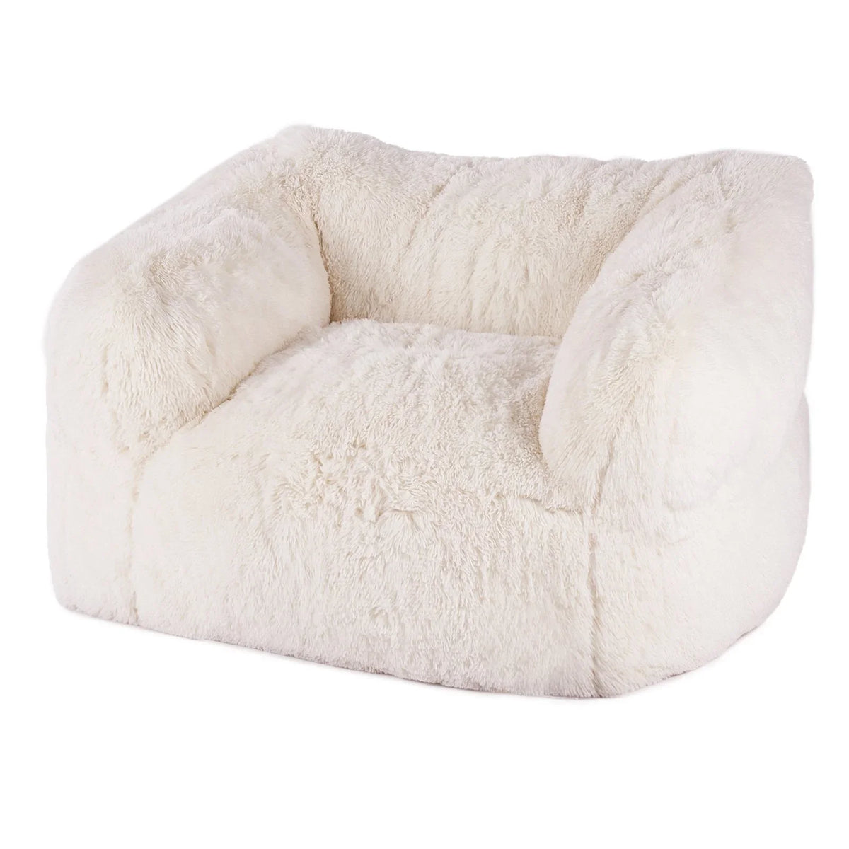 VEVOR Bean Bag Chair, BeanBag Sofa Chair with Armrests for Adults, Fluffy Plush & High-Density Foam Filling Adult Bean Bag with Zapper, Comfy Lazy Sofa Chair Ideal for Living Room, Bedroom, Beige - View 9