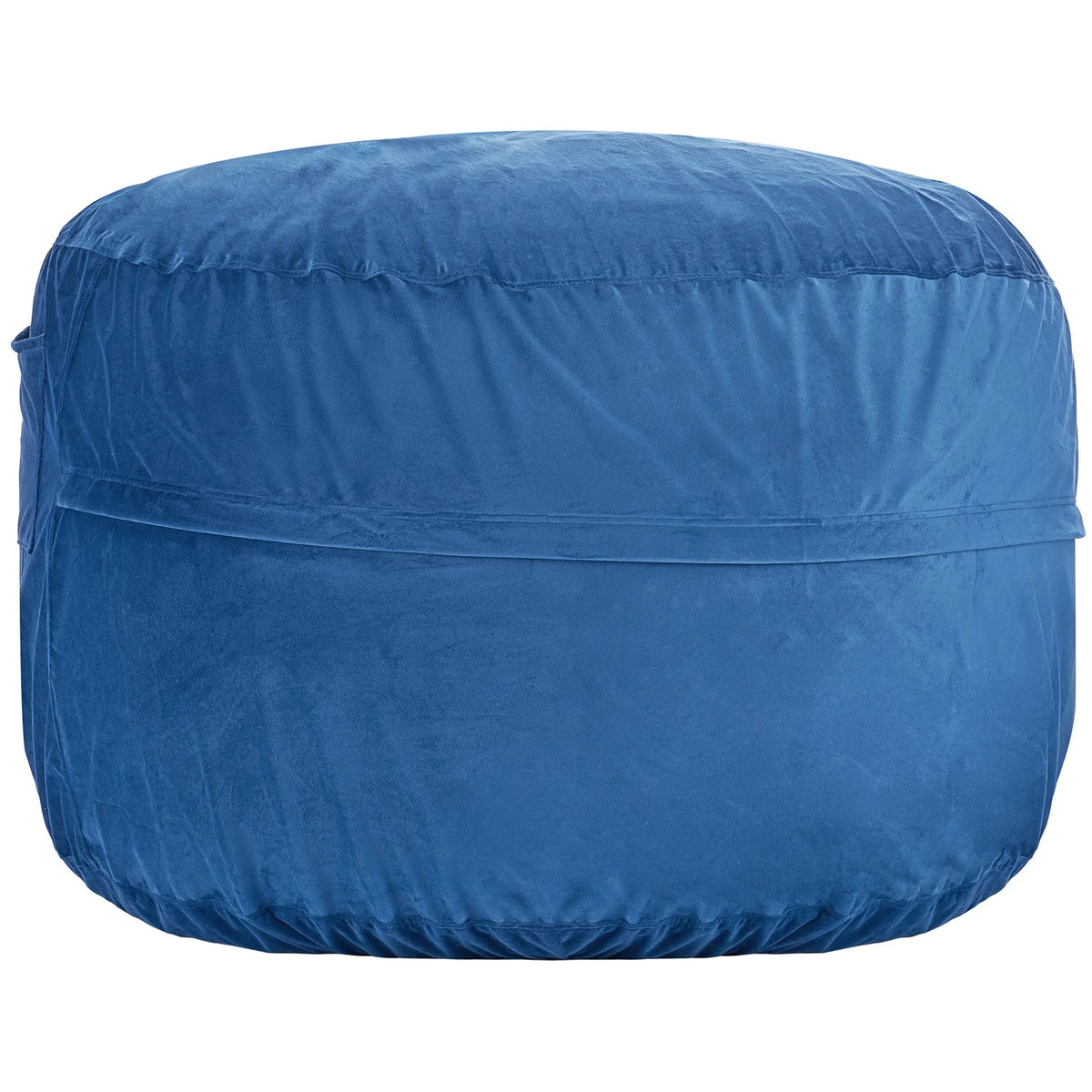 VEVOR Bean Bag Chair, Round BeanBag Chair with Removable & Washable Cover for Adult, Dutch Velvet & High-Density Foam Filling Adult Bean Bag with Handle and Side Pocket for Living Room, Bedroom, Blue - View 10