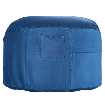 VEVOR Bean Bag Chair, Round BeanBag Chair with Removable & Washable Cover for Adult, Dutch Velvet & High-Density Foam Filling Adult Bean Bag with Handle and Side Pocket for Living Room, Bedroom, Blue - View 9