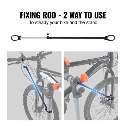 VEVOR Bike Repair Stand, 80 lbs Heavy-duty Steel Bicycle Repair Stand, Adjustable Height Bike Maintenance Workstand with Magnetic Tool Tray Telescopic Arm, Foldable Bike Work Stand for Home, Shops - View 6