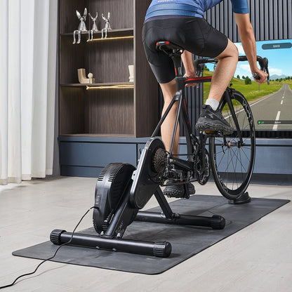 VEVOR Bike Trainer, 1-13 Level, 26-29 in & 700C Wheels, Smart Bicycle Stationary Stand for Indoor Exercise Riding with Front Wheel Riser Block, Fits Road and Mountain Bikes, Compatible with Zwift App - View 2