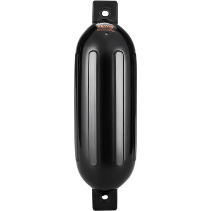 VEVOR Boat Fenders, 8.5" x 26" Boat Bumpers for Docking, Inflatable Ribbed Fender with Center Holes, Marine Boat Dock Fender Bumper with Air Pump, 4 Needles and 4 Ropes and Storage Bag, Black - View 8