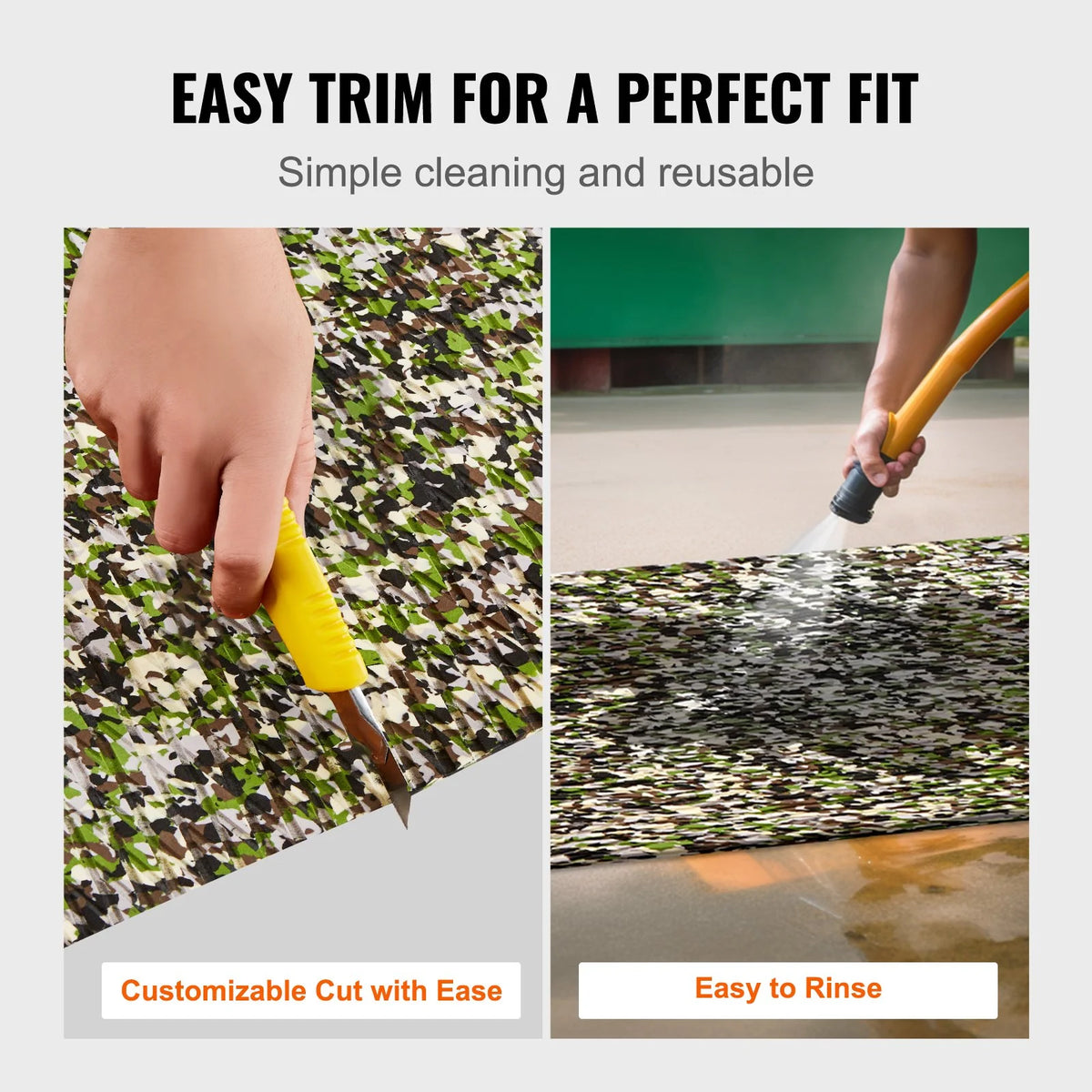 VEVOR Boat Flooring, EVA Foam Boat Decking 94.5" x 23.6", Non-Slip Self-Adhesive Flooring, 31.1sq.ft 2 Rolls of Marine Carpet for Boats, Yacht, Pontoon, Kayak Decking - View 4