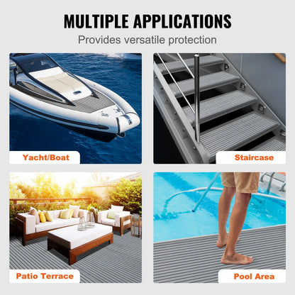 VEVOR Boat Flooring, EVA Foam Boat Decking 94.5" x 45.7", Non-Slip Self-Adhesive Flooring, 29.9 sq.ft Marine Carpet for Boats, Yacht, Pontoon, Kayak Decking - View 5