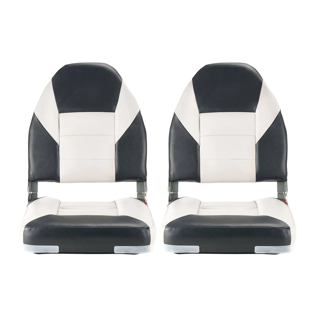 VEVOR Boat Seat High Backrest Flip Up Boat Seat Sponge Cushion Black & Grey - View 9