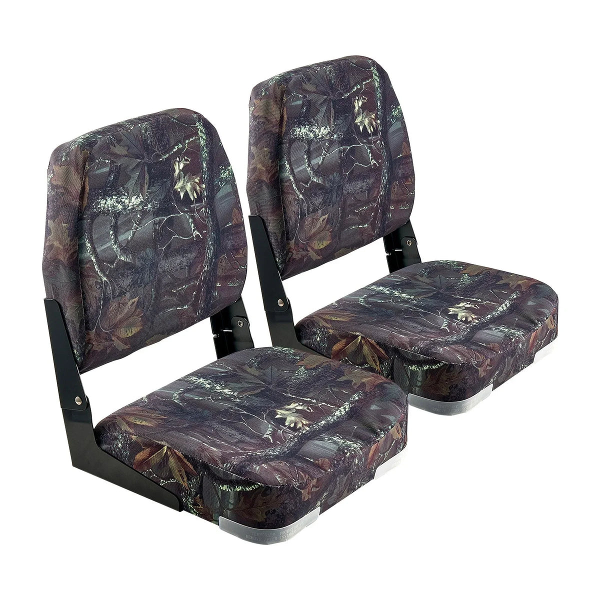 VEVOR Boat Seat Low Backrest Flip Up Boat Seat Sponge Cushion Camouflage 2pcs - View 10