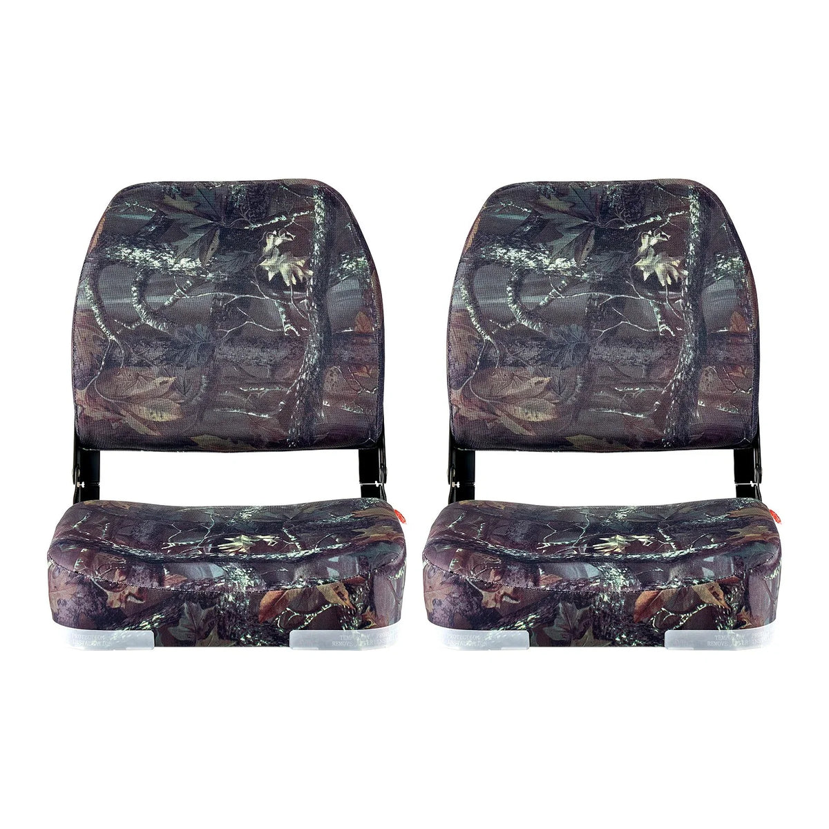 VEVOR Boat Seat Low Backrest Flip Up Boat Seat Sponge Cushion Camouflage 2pcs - View 9