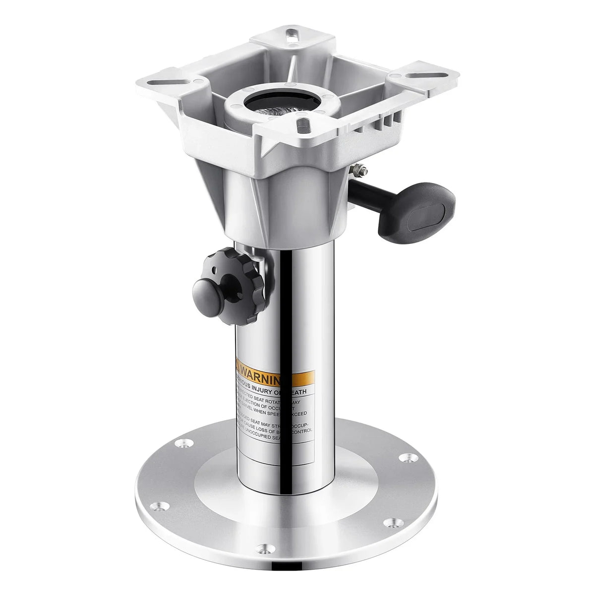 VEVOR Boat Seat Pedestal, Adjustable Height from 12.76 to 18.7 Inches, Aluminum Alloy Boat Chair Base with Locking Design, Waterproof & Rust-resistant, Ideal for Fishing and Boating Enthusiasts - View 9