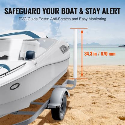 VEVOR Boat Trailer Guide, 43” Adjustable Design Trailer Guide Poles, 2PCS Rustproof Galvanized Steel Trailer Guide, Trailer Guides with PVC Pipes, for Ski Boat, Fishing Boat or Sailboat Trailer 2024 - View 4