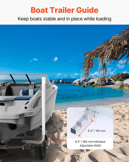 VEVOR Boat Trailer Guide, 48″ Adjustable Design Trailer Guide Poles, 2PCS High-Hardness Steel Trailer Guide-Ons, Trailer Guides with PVC Pipes, for Ski Boat, Fishing Boat or Sailboat Trailer - View 10