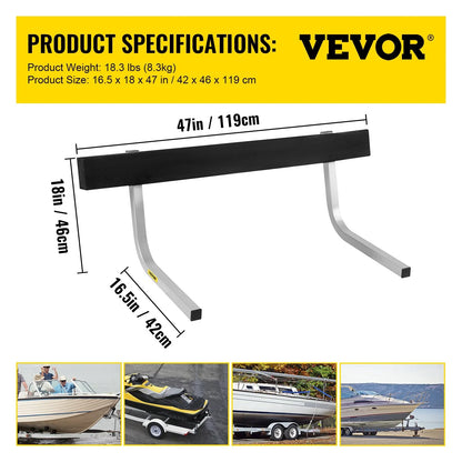VEVOR Boat Trailer Guide-ons, 2 PCS Rustproof Steel Trailer Guide ons, Trailer Guides with Carpet-Padded Boards, Mounting Parts Included, for Ski Boat, Fishing Boat or Sailboat Trailer - View 6