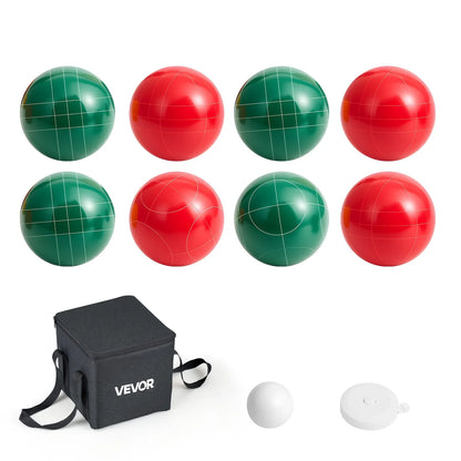 VEVOR Bocce Ball Set Bocce Ball Game Set 107 mm 8 Resin Balls 2 Colors for Beach