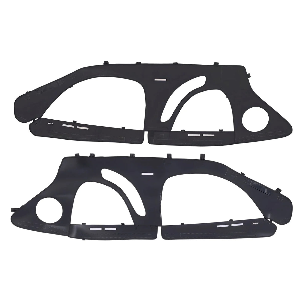 VEVOR Cab Enclosure Upper Doors, Compatible with Polaris RZR PRO 2020-2024/Polaris RZR Turbo2022-2024, Soft Upper Doors, Upgraded Zipper UTV Soft Side Window Kit, Fit with Side Mirrors and Windshields - View 9