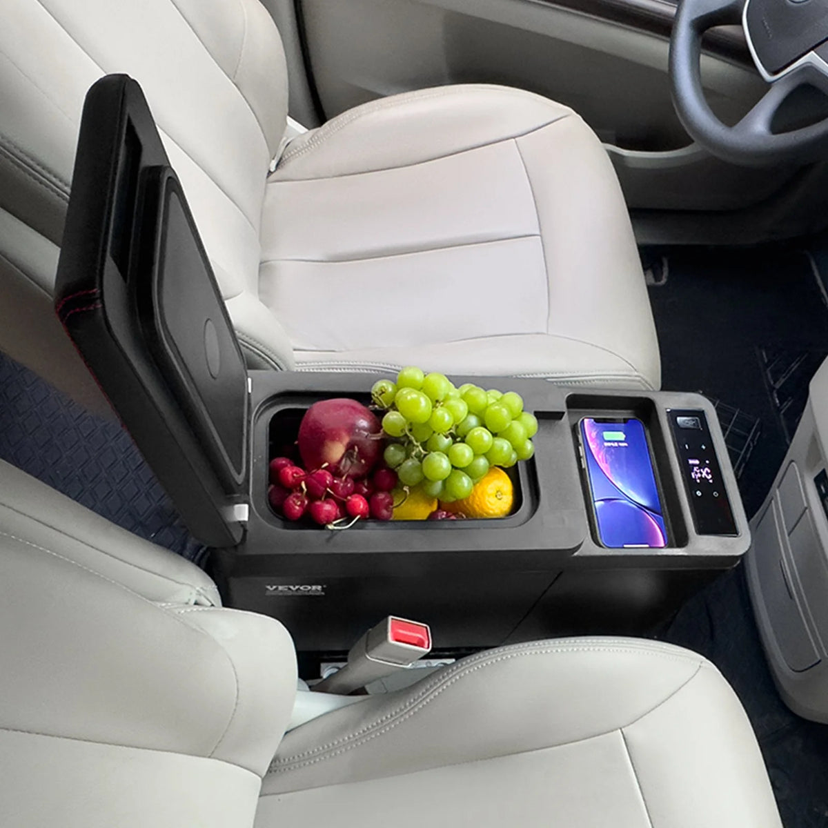 VEVOR Car Refrigerator, 12 Volt Car Armrest Refrigerator Fridge, 8 L Single Zone Portable Freezer, -4℉-68℉ Adjustable Range, 12/24V DC and 100-240V AC Compressor Cooler for Outdoor, Camping - View 7