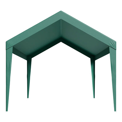 VEVOR Carport Replacement Canopy, 10 x 20 ft Potable Garage Tent Top Tarp, UV-Resistant & Waterproof Car Shelter Tarp, Heavy Duty Car Port Cover with Ball Buggees, Dark Green, Frame Not Included - View 9