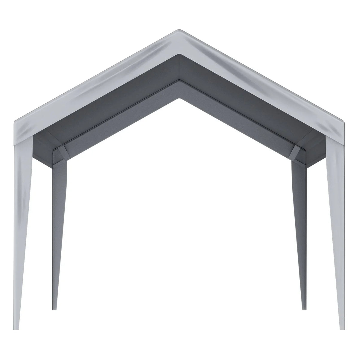 VEVOR Carport Replacement Canopy Cover 10 x 20 ft, Garage Top Tent Shelter Tarp Heavy-Duty Waterproof & UV Protected, Easy Installation with Ball Bungees,Grey (Only Top Cover, Frame Not Include) - View 10
