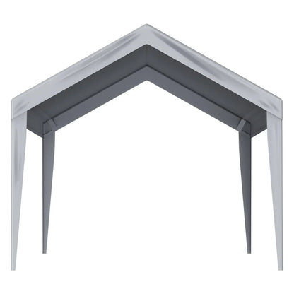 VEVOR Carport Replacement Canopy Cover 10 x 20 ft, Garage Top Tent Shelter Tarp Heavy-Duty Waterproof & UV Protected, Easy Installation with Ball Bungees,Grey (Only Top Cover, Frame Not Include) - View 10