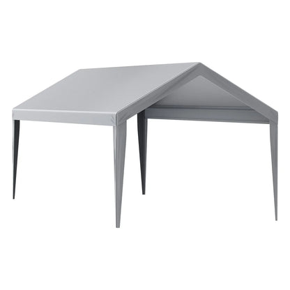 VEVOR Carport Replacement Canopy Cover 10 x 20 ft, Garage Top Tent Shelter Tarp Heavy-Duty Waterproof & UV Protected, Easy Installation with Ball Bungees,Grey (Only Top Cover, Frame Not Include) - View 9