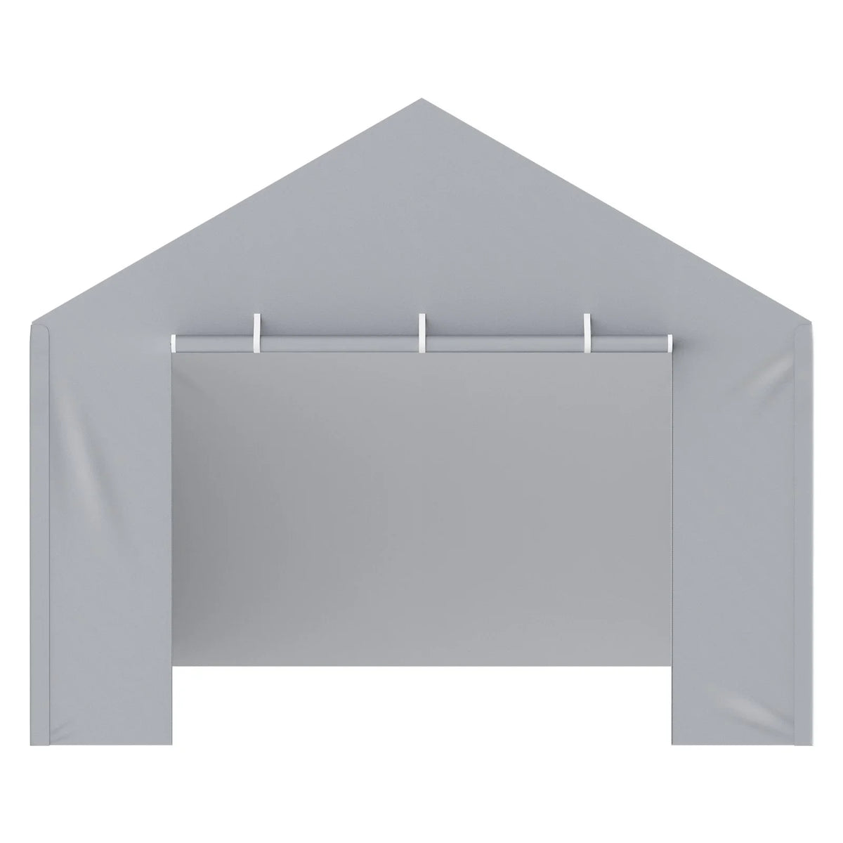 VEVOR Carport Replacement Canopy Cover Side Wall 12 x 20 ft, Garage Tent Shelter Tarp Heavy-Duty Waterproof & UV Protected, Easy Installation with Ball Bungees,Grey (Top and Frame Not Included) - View 10