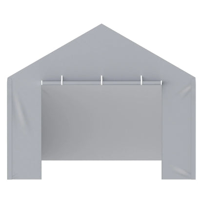 VEVOR Carport Replacement Canopy Cover Side Wall 12 x 20 ft, Garage Tent Shelter Tarp Heavy-Duty Waterproof & UV Protected, Easy Installation with Ball Bungees,Grey (Top and Frame Not Included) - View 10
