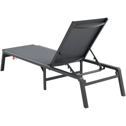 VEVOR Chaise Lounge Chair Outdoor Patio Lounge Chair Adjustable 5-Position 2 pcs - View 8