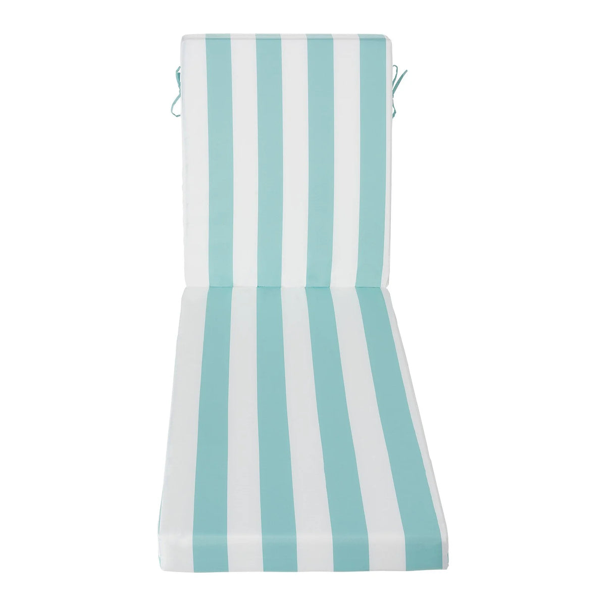 VEVOR Chaise Lounge Cushion, 80 x 26 x 4 in, Set of 2 Outdoor Lounge Chair Cushions, Waterproof & Fade-Resistant Sun Lounger Cushions with Ties, Patio Lounger Pads for Pool Deck, Green & White Stripes - View 8
